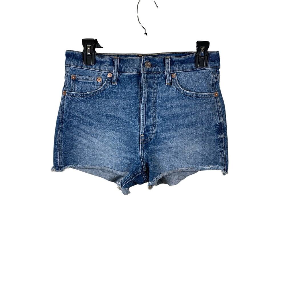 GAP High Rise Cheeky Button Fly Denim Shorts Size 4/27 Medium Wash